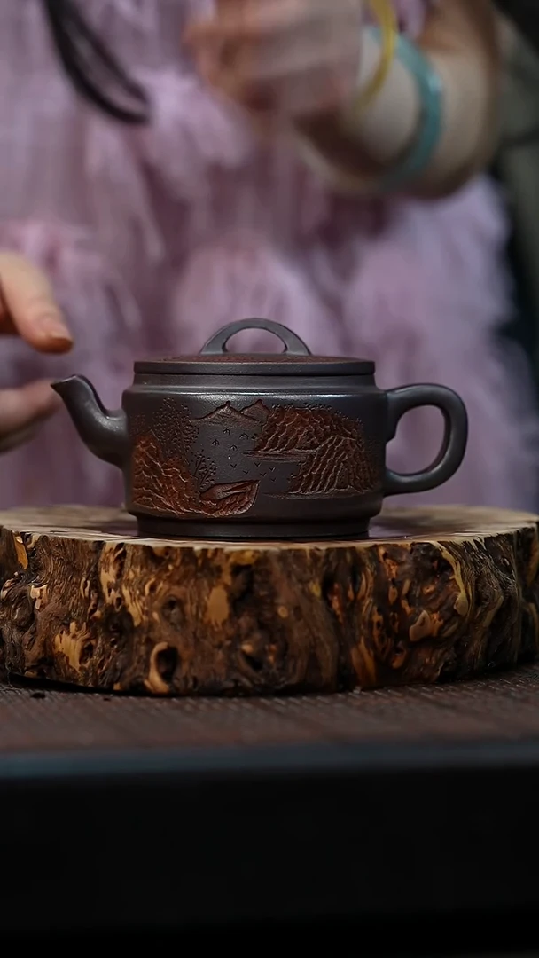 茶壶紫砂宜兴岁颐传砂原矿全手12