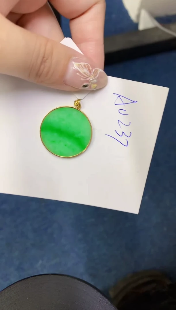 【闪购商品】翡翠颈饰18K金镶嵌00000000000