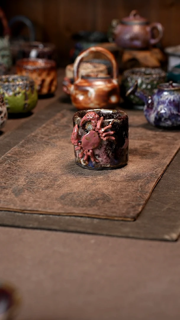 景德镇柴烧志野杯