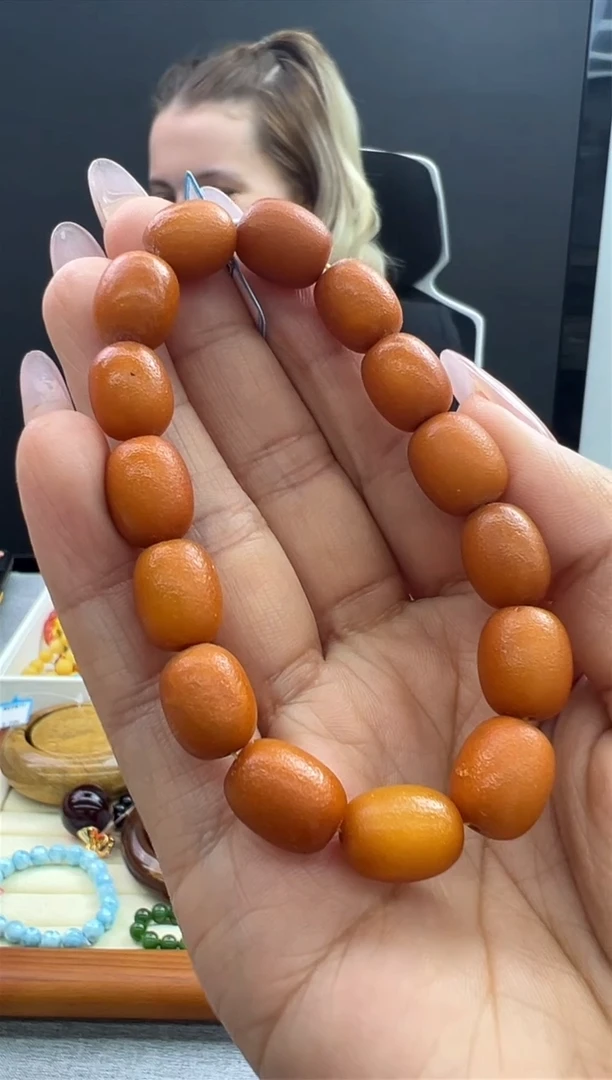 【闪购商品】琥珀手链未镶嵌66秒拍号