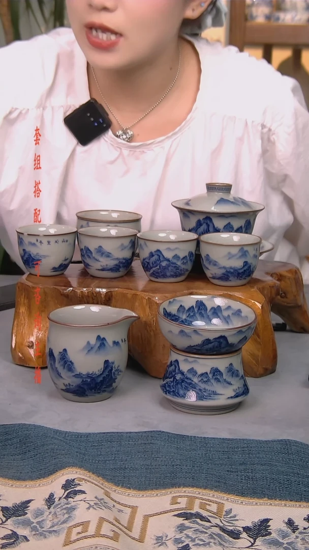 简装家用款8件套 老陶泥开片纹陶瓷茶具