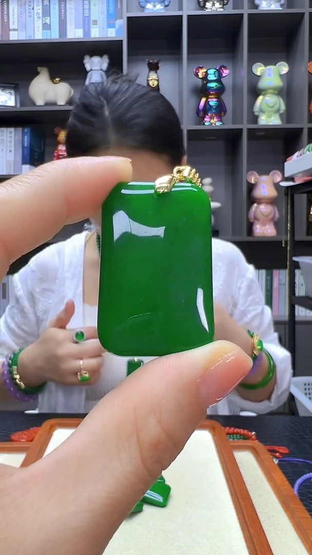 翡翠14K金镶嵌颈饰丹丹diy劲饰