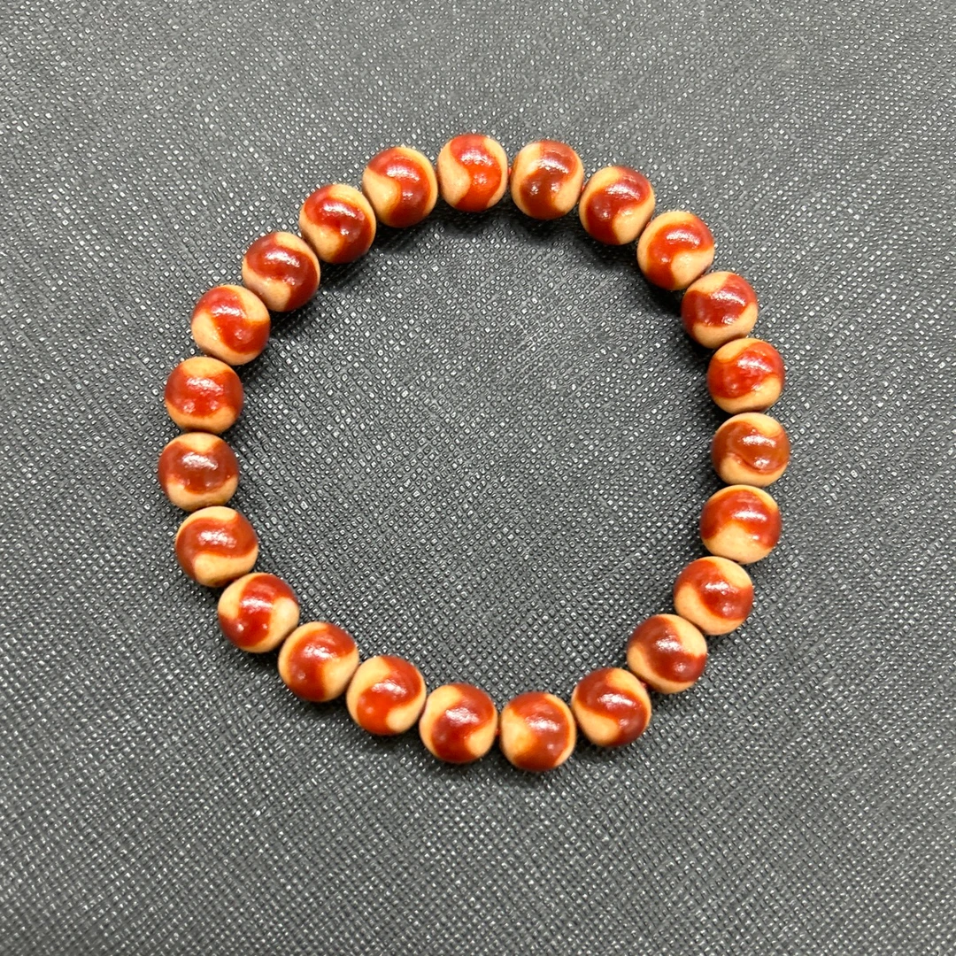 迷你约8mm+小红豆虎牙天珠手链设计款/多样性发其一  TZSJA4860-M