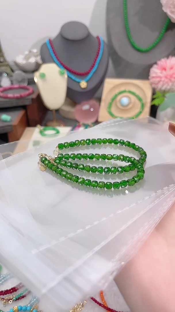 银S925镶嵌透辉石手链多样性选其一299