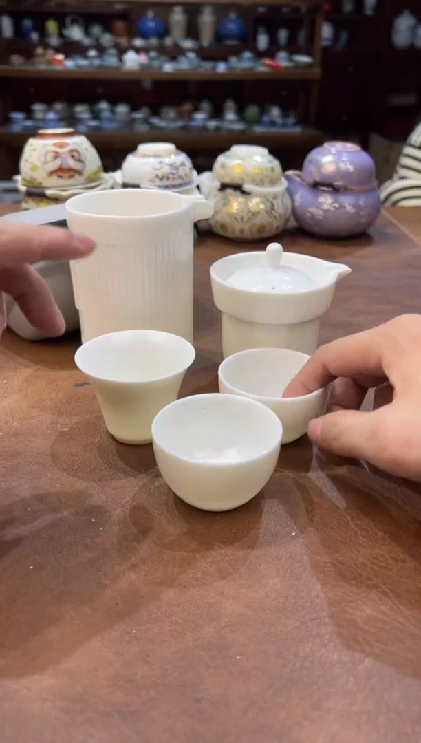 真的很便宜超好看会开片的旅行茶具