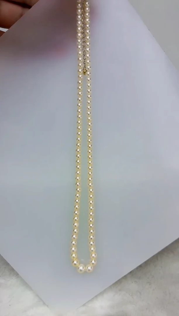 未镶嵌DA海水珍珠羽皇金塔链3-8 a735