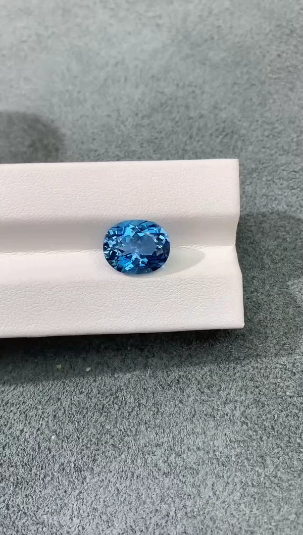 裸石海蓝宝石魔鬼蓝 4.03CT