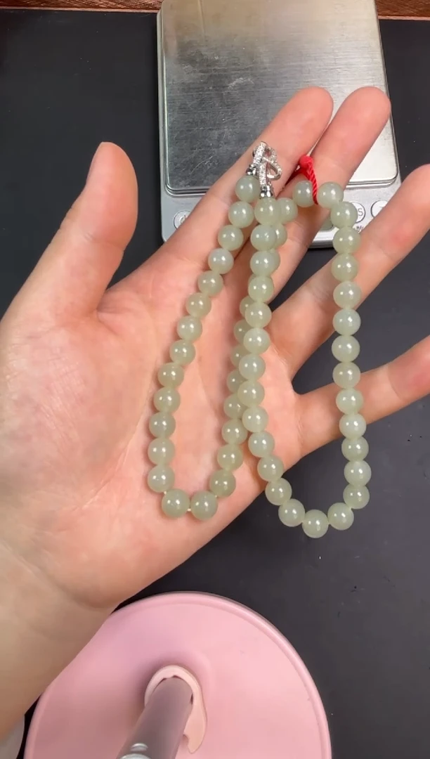 【闪购商品】和田玉项链未镶嵌且末微色差近矿卡8妈妈链