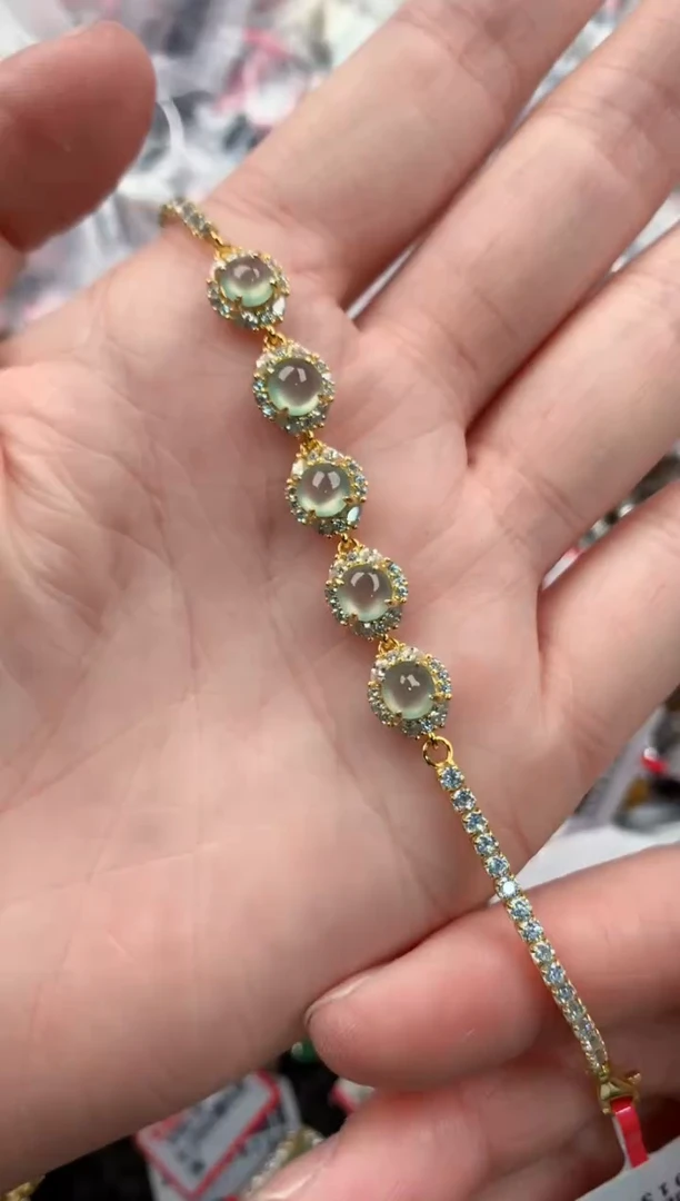 银S925镶嵌戒指翡翠1111----9