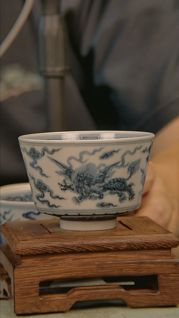 景德镇柴窑青花瓷茶器