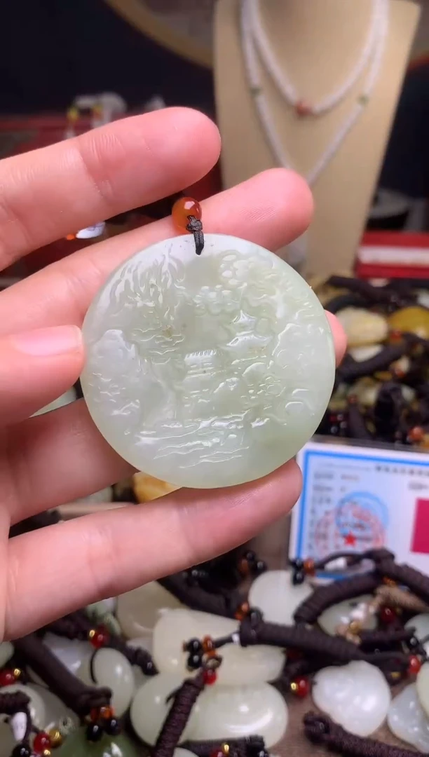 颈饰未镶嵌和田玉新疆料青海料清水和田玉吊坠