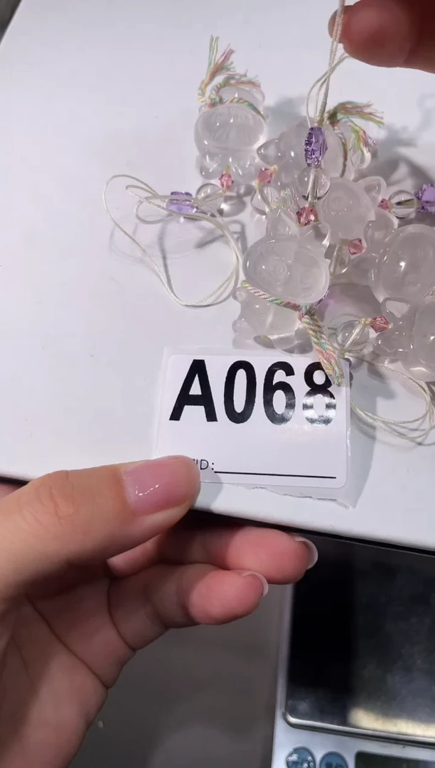 水晶手链未镶嵌A068 奶白晶 拉布布多样性发一