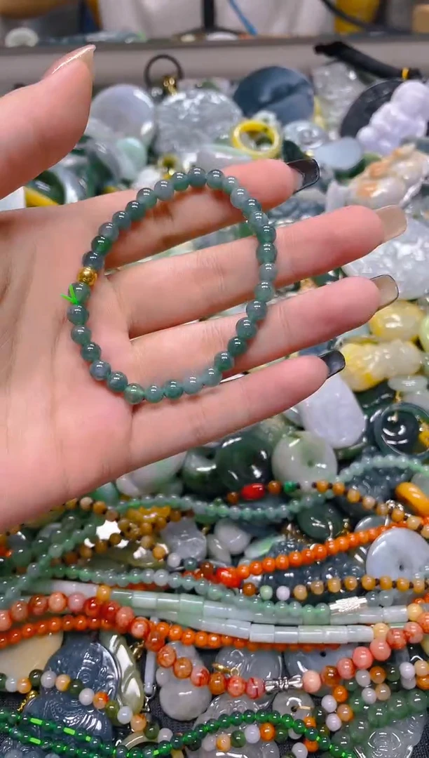 翡翠未镶嵌颈饰5MM/B/翡翠A货一图一物