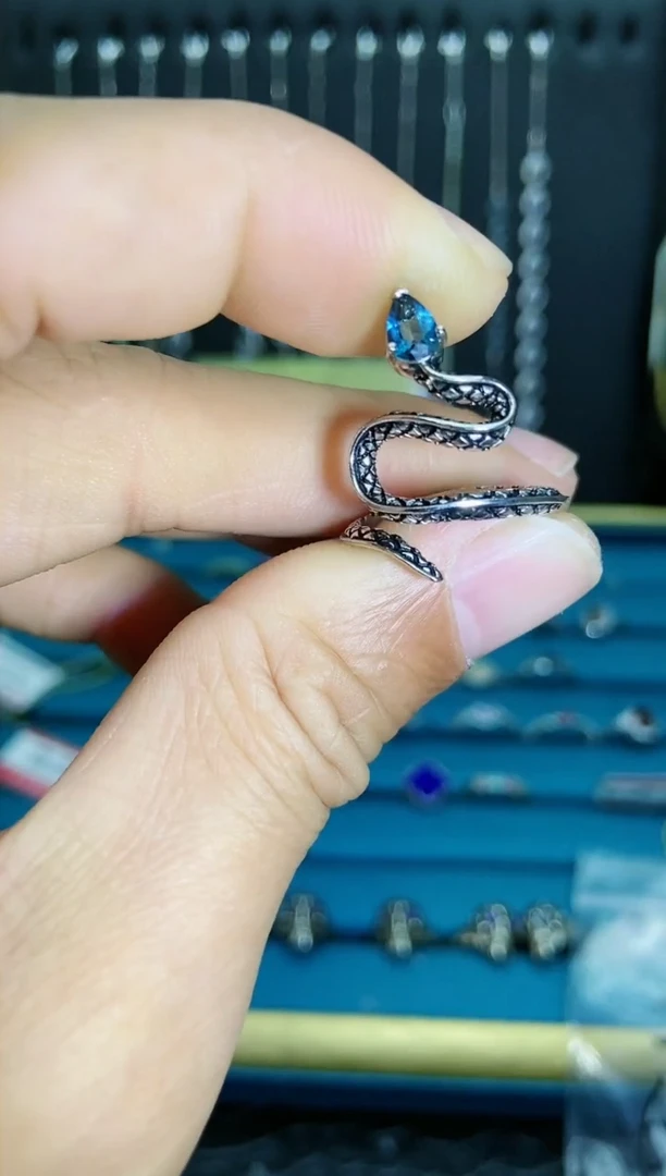【闪购商品】托帕石戒指银S925镶嵌1121