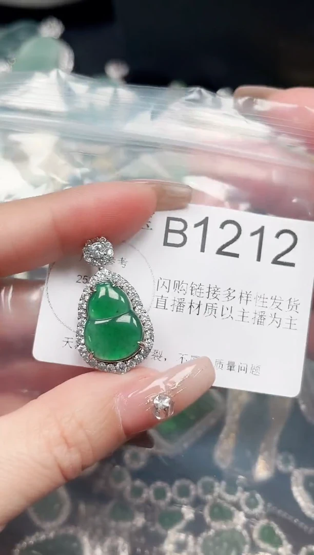 【闪购商品】翡翠颈饰未镶嵌赠皮绳1212