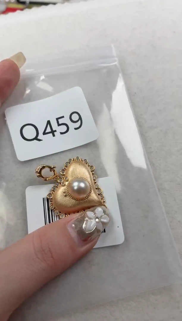 银S925镶嵌吊坠海水珍珠q459