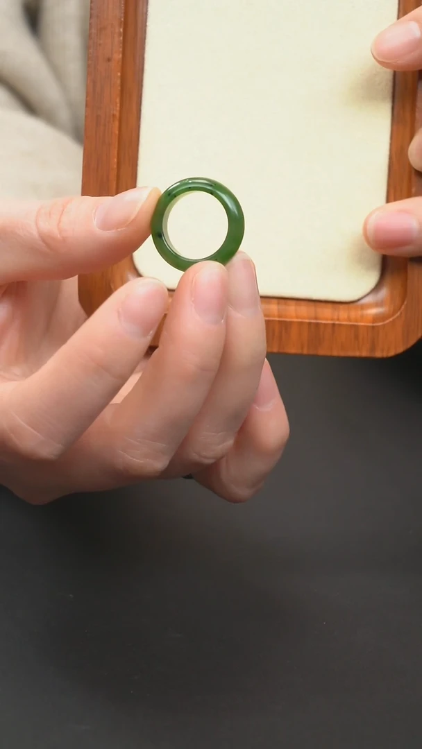 【闪购商品】和田玉（碧玉）戒指未镶嵌碧玉戒圈