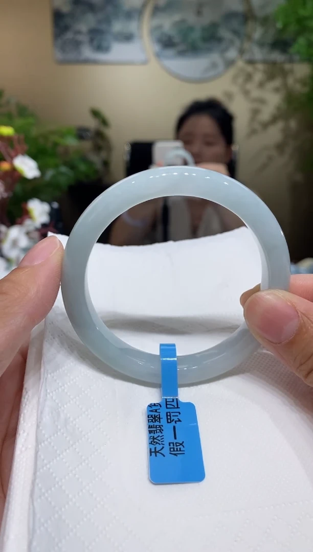翡翠手镯未镶嵌圈口54-55