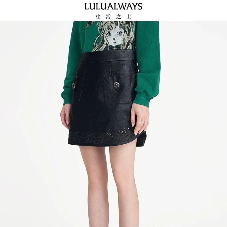 【高高甄选】LULUALWAYS高腰短裙A字裙短半裙