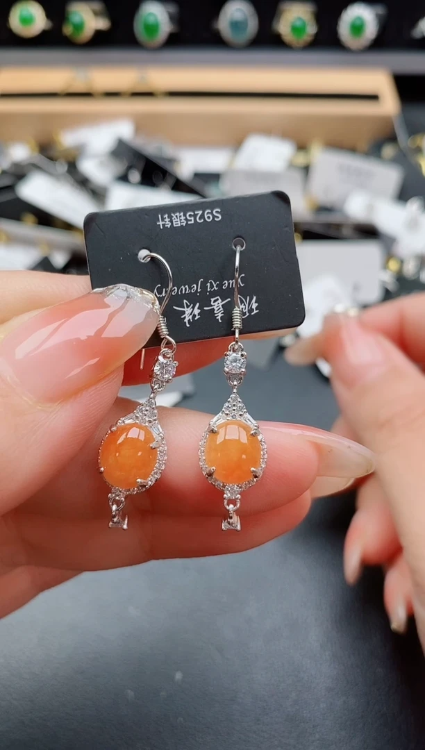 银S925镶嵌戒指翡翠1