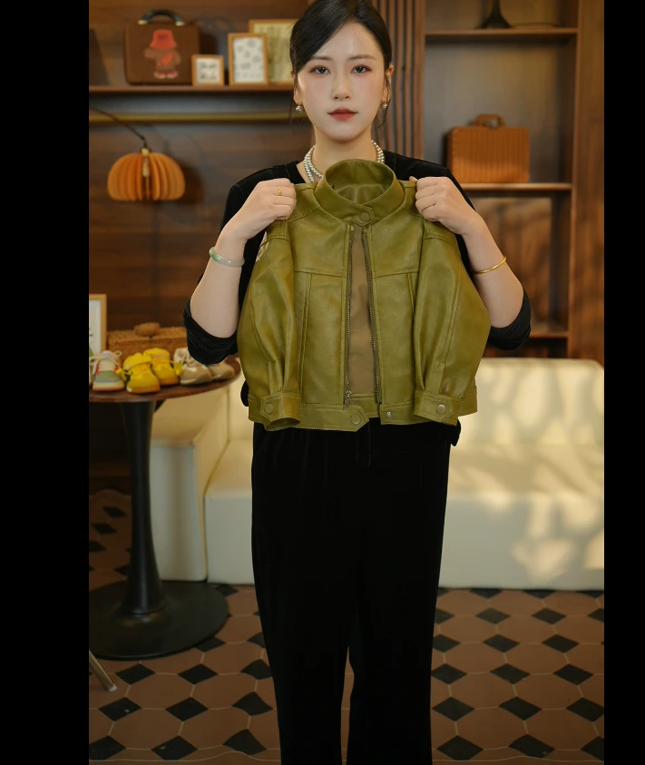 2025春秋新款儿童外套新品男女宝宝百搭纯色皮夹克短款皮风衣潮