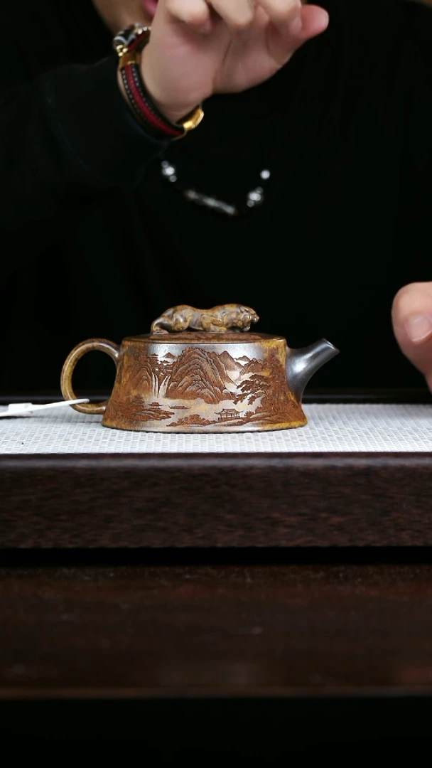 茶壶紫砂柴烧卧虎藏龙300cc