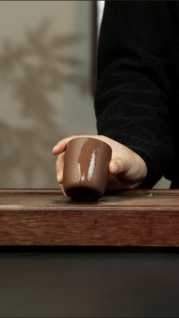 茶壶紫砂羊角山紫泥 直筒杯