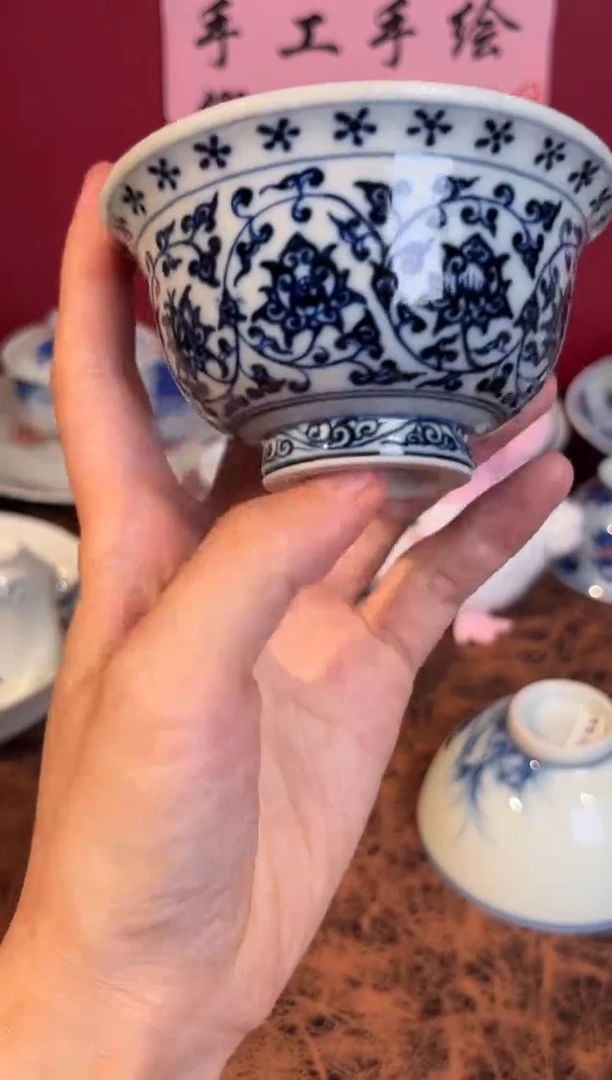 陶瓷景德镇手工手绘微瑕a896