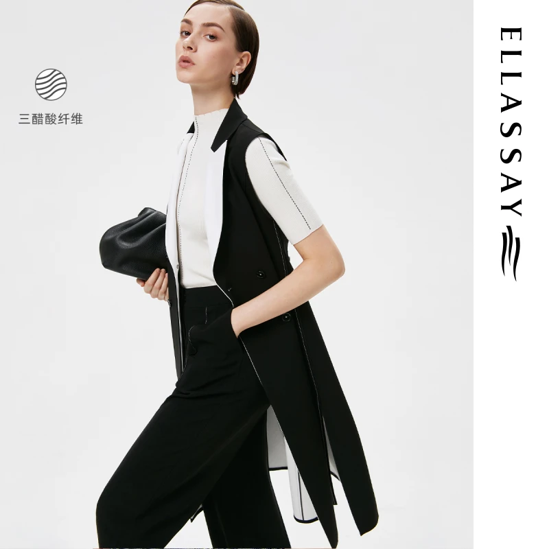 【晨粉专享】ELLASSAY歌力思秋冬马夹 EWF323B00800