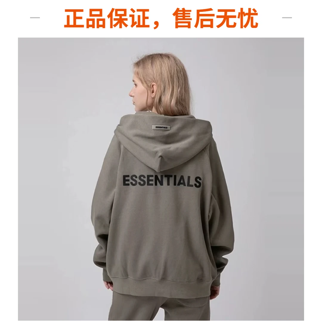 ESSENTIALS美潮秋冬款SS20第六季拉链加绒情侣款外套时尚带帽