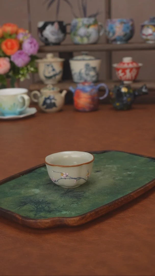 直播间福利 梅花开片主人杯