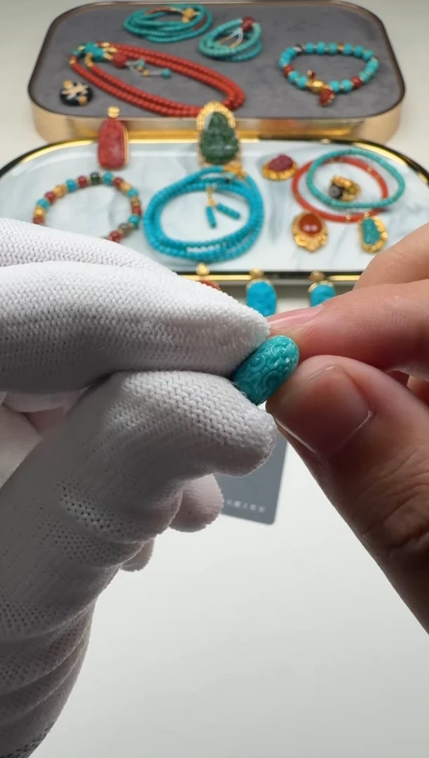 裸石蜜蜡未镶嵌草***～1