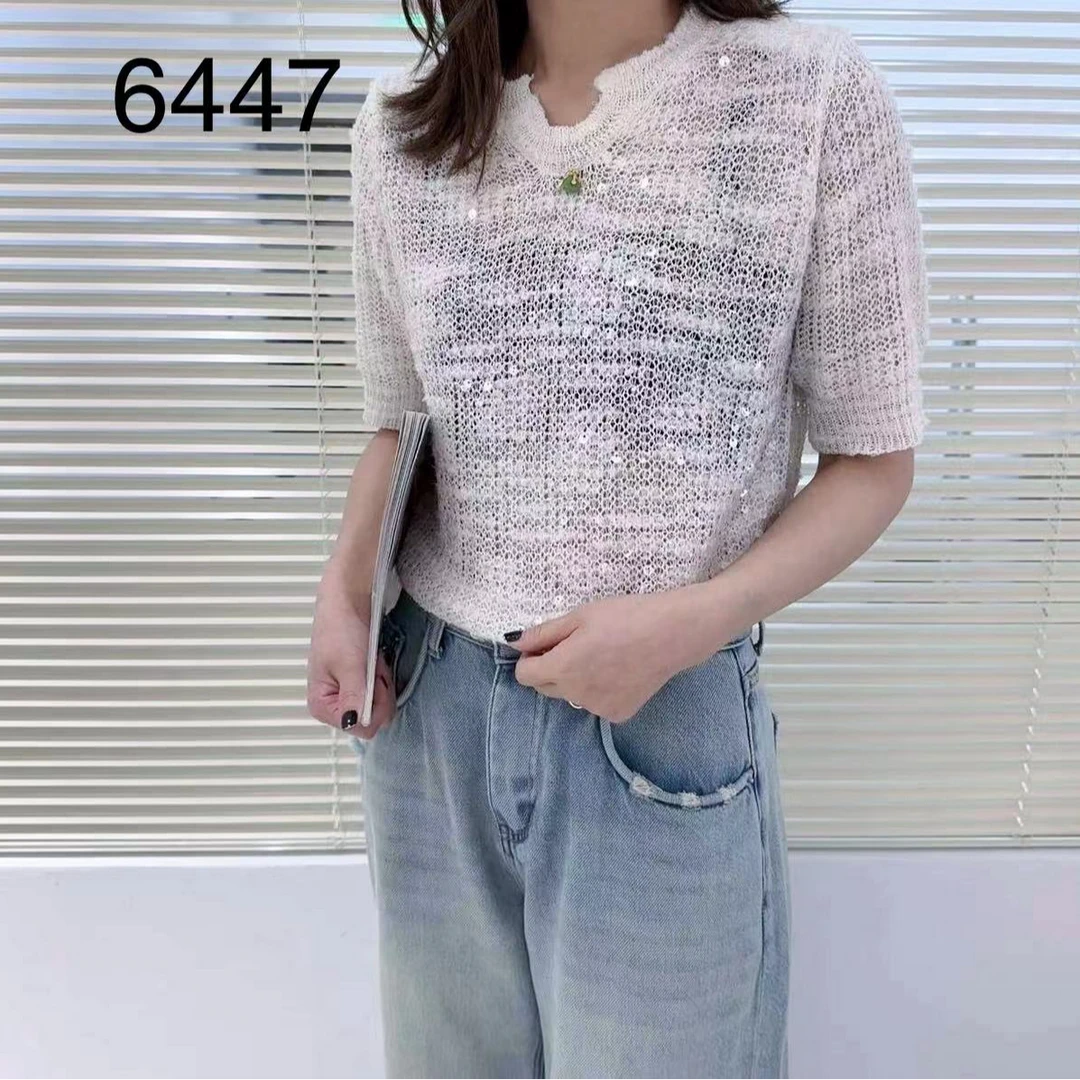 6447  （部分无水洗唛，介意慎拍）SANFAN新款针织衫