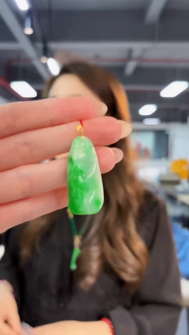 【闪购商品】翡翠吊坠(不含链)18K金镶嵌缅料A货/支持复检/一件