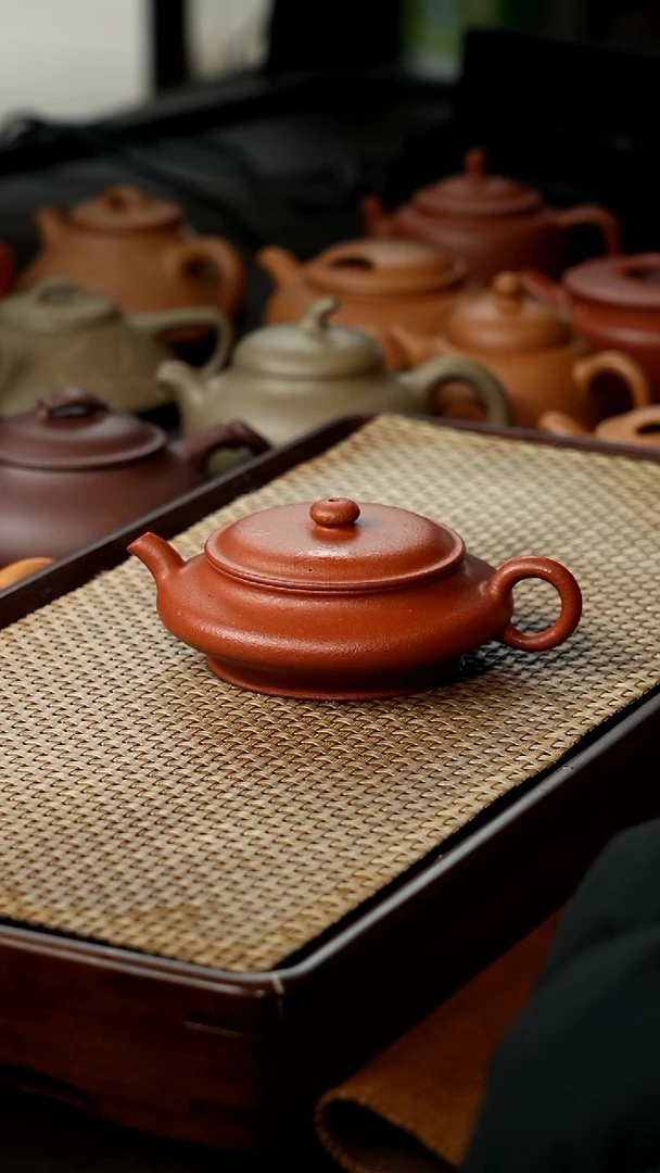 【闪购商品】紫砂茶壶30目鸣远虚扁100cc