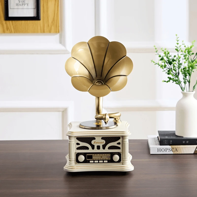 雅诗贝伦复古迷你香薰留声机欧式中式蓝牙音响