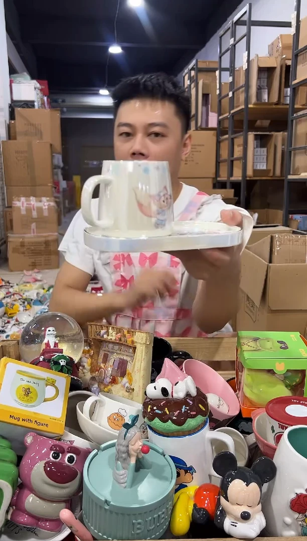 瓷片七宝一杯一碟
