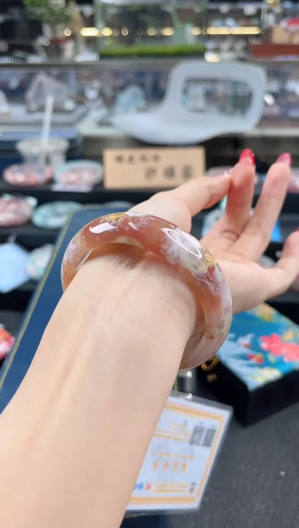 未镶嵌手镯石英质玉瑾圈口（赠品镯心）