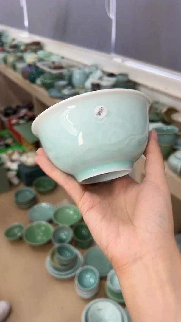 龙泉云间青瓷小米茶器