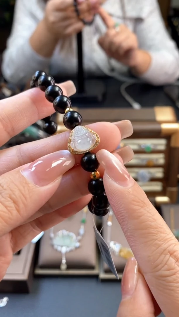 颈饰银S925镶嵌翡翠18041多样性发其一