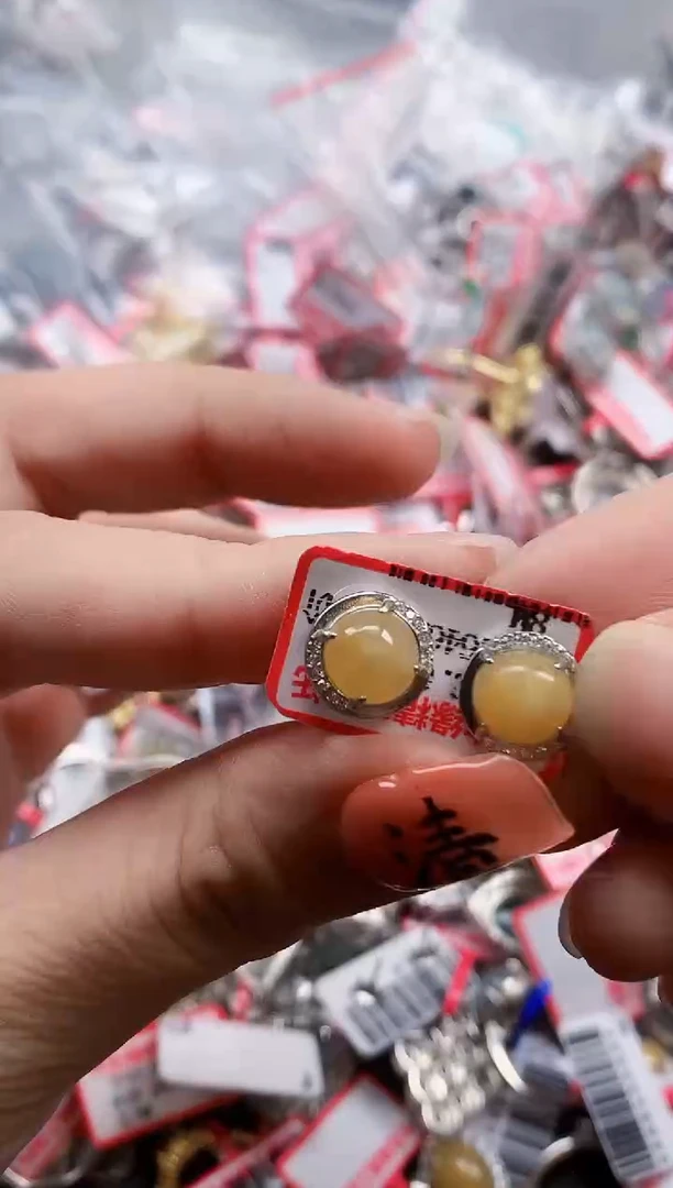 银S925镶嵌戒指翡翠天然A货缅甸翡翠