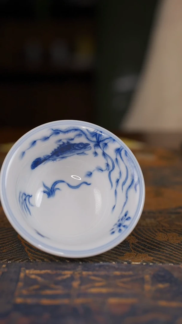 瓷片专****通望月怀古 海水鱼澡压手