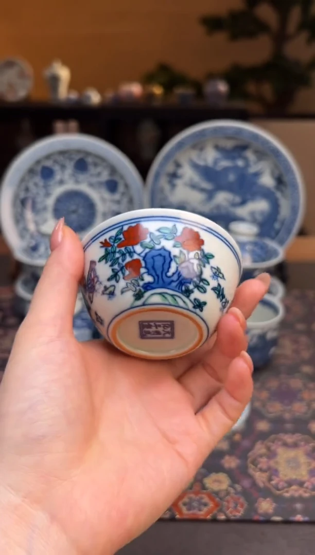 瓷片 鸡缸杯