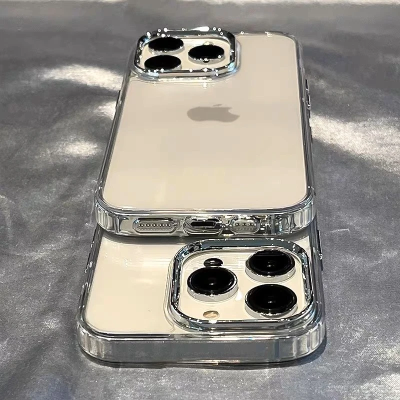 SMBLCE高级金属镜框适用苹果16/15pro手机壳华为vivo小米oppo软壳