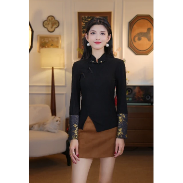 【浅月】新中式国风初秋日常气质上衣F9170-1