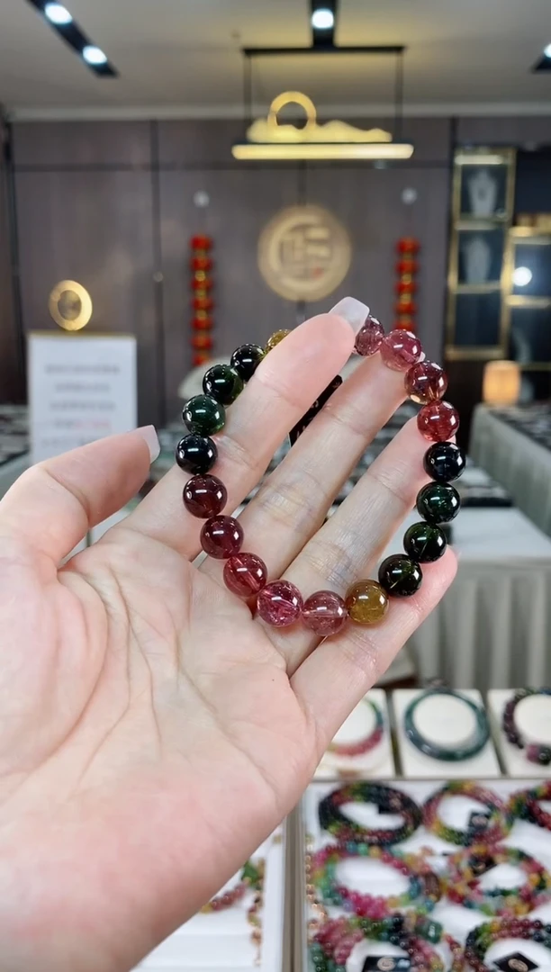 【闪购商品】碧玺单圈手串9.5mm+未镶嵌（多样性发一条 ) hon