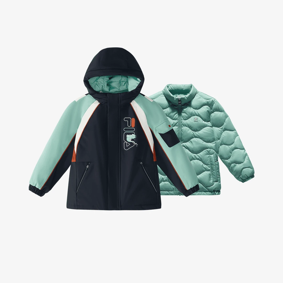 FILA斐乐儿童装【往季爆款】男小童冬季加厚保暖羽绒服连帽外套