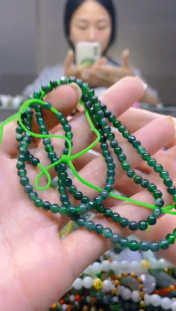 翡翠未镶嵌颈饰3MM/Q/翡翠A货一图一物