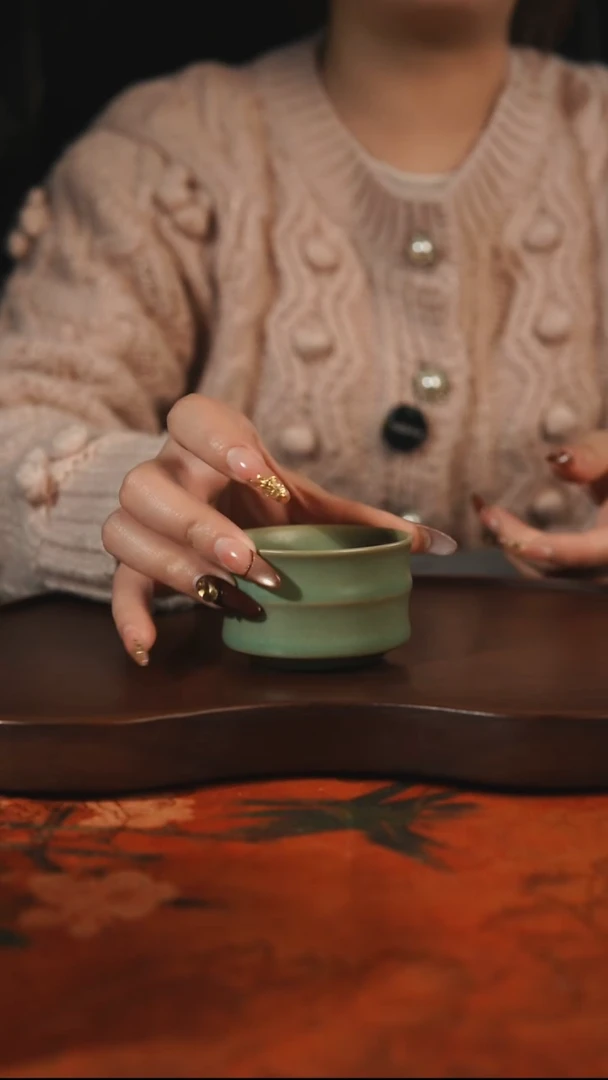 杯子瓷汝州原产地原矿仿古老釉q