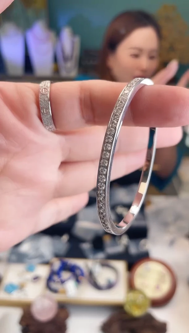 无925银满钻手镯